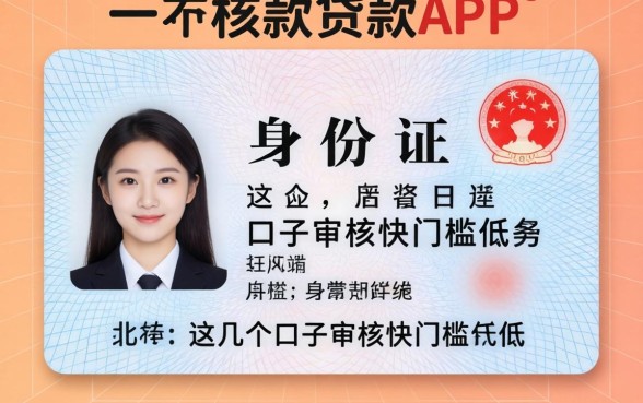 2026身份证能贷款的app:这几个口子审核快门槛低