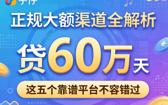 哪个平台可以贷款60万？正规大额渠道全解析，这五个靠谱平台不容错过
