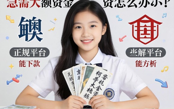 大学生急需大额资金怎么办？哪些正规平台能下款？全方位解析助你避坑