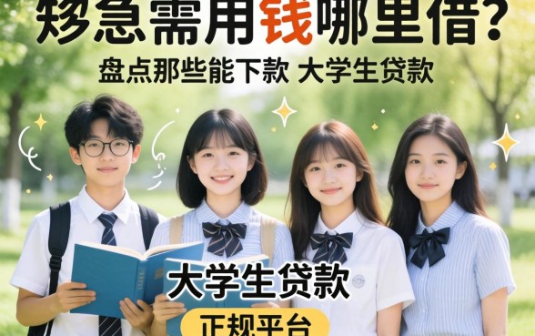 大学生急需用钱哪里借？盘点那些能下款的大学生贷款，正规平台有哪些？