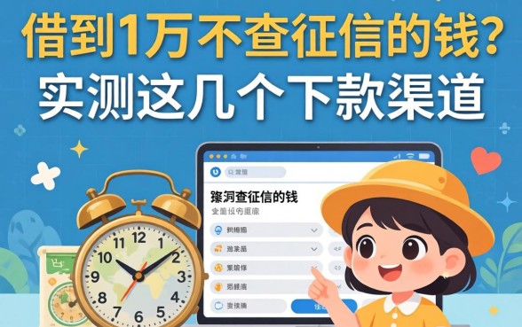 哪里可以借到1万不查征信的钱？实测这几个下款渠道