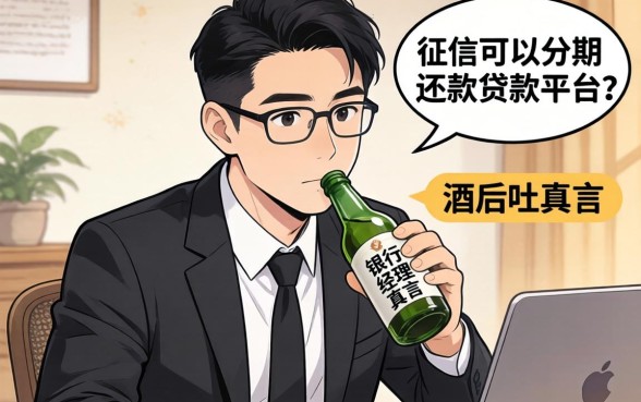 不看征信可以分期还款的贷款平台?银行经理酒后吐真言