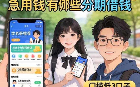 大学生急用钱，有哪些靠谱的分期借钱软件？求老哥们推荐门槛低的口子！