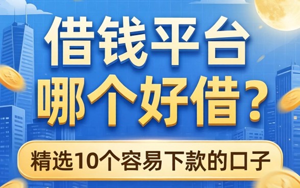 借钱平台哪个好借？精选10个容易下款的口子分享
