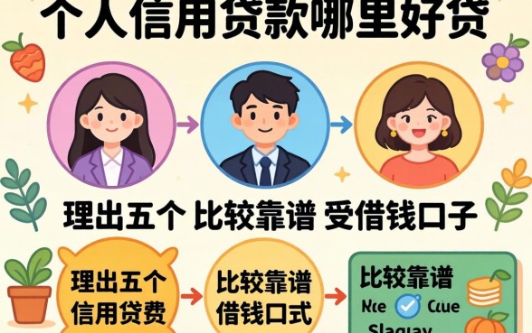 个人信用贷款哪里好贷,理出五个比较靠谱的借钱口子