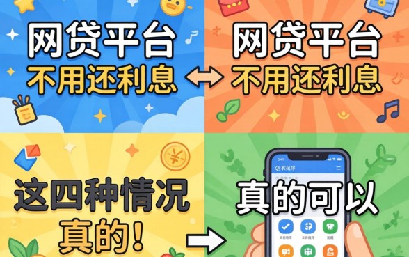 哪些网贷平台不用还利息的？这四种情况真的可以