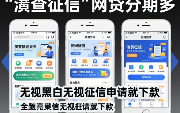 不查征信的网贷分期多，概括5个无视黑白无视征信申请就下款的app