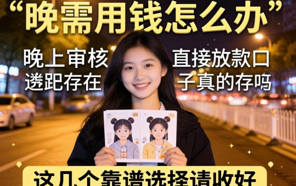 深夜急需用钱怎么办？晚上不审核直接放款口子真的存在吗？这几个靠谱选择请收好