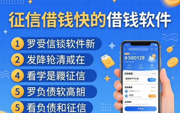 不上征信借钱快的借钱软件有哪些，罗列五个不看负债和征信的app