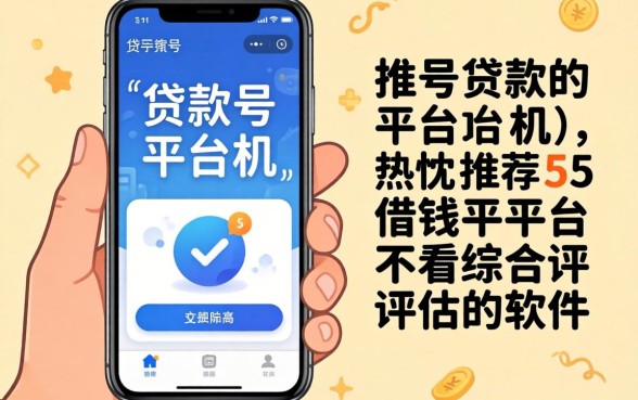 凭手机号贷款的平台机，热忱推荐5个借钱平台不看综合评估的软件
