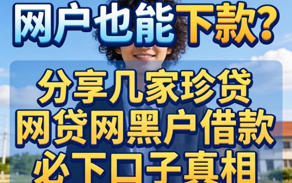 黑户也能下款？分享几家网贷黑户借款必下口子真相