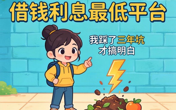 2026年借钱利息最低的平台，我踩了三年坑才搞明白