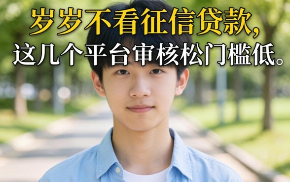 十九岁不看征信的贷款：这几个平台审核松门槛低