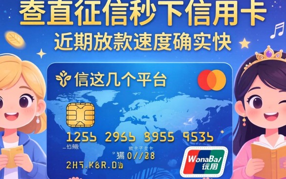 不查征信秒下信用卡:这几个平台近期放款速度确实快