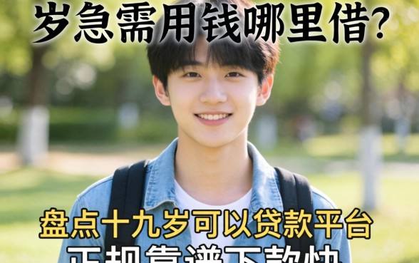 十九岁急需用钱哪里借？盘点十九岁可以贷款的平台，正规靠谱下款快