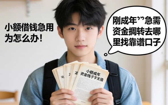 19岁小额借钱急用怎么办?刚成年急需资金周转去哪里找靠谱口子?
