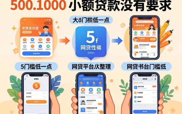 500-1000的小额贷款没有要求，整理五个网贷平台门槛低一点的软件