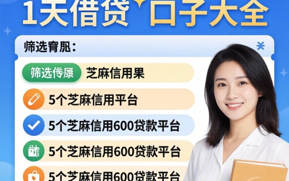 14天借贷的口子大全，筛选5个芝麻信用600贷款平台