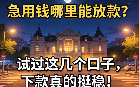 半夜急用钱哪里能放款？试过这几个口子，下款真的挺稳！