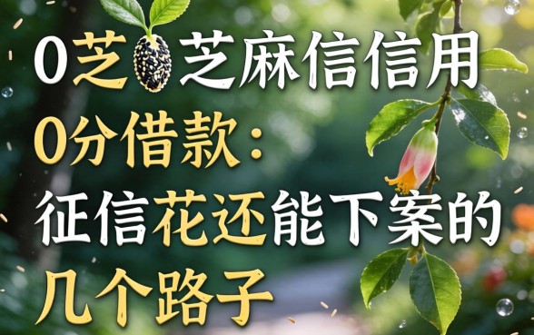 400芝麻信用分借款：征信花还能下款的几个路子