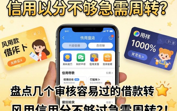 信用分不够急需周转？盘点几个审核容易过的借款app