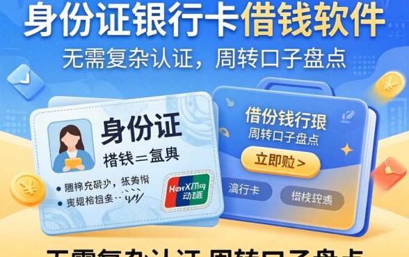 不要身份证银行卡借钱软件：无需复杂认证的周转口子盘点