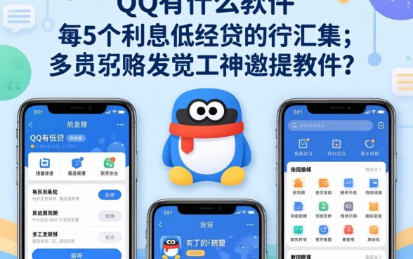 QQ都有什么软件，汇整5个利息低的网贷app