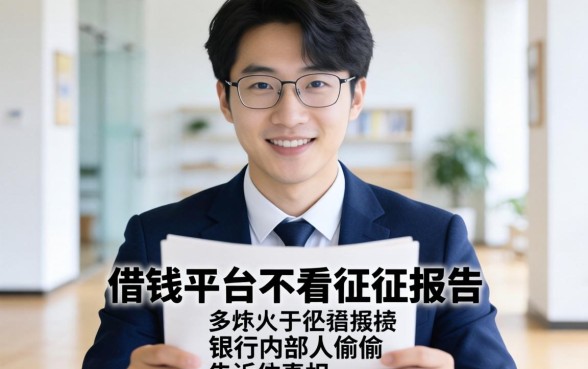 哪个借钱平台不看征信报告？银行内部人偷偷告诉你真相