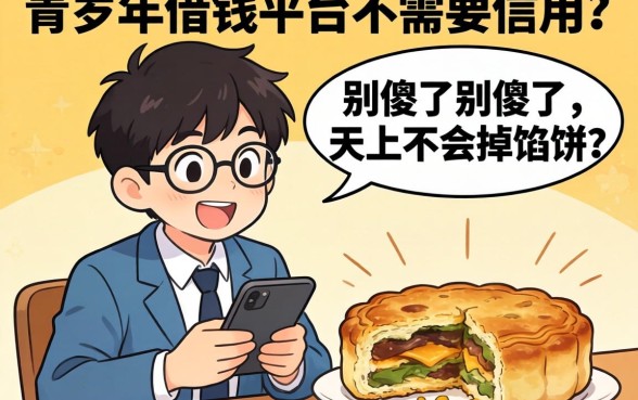 20岁以下借钱平台不需要信用？别傻了，天上不会掉馅饼