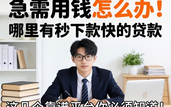 大学生急需用钱怎么办？哪里有秒下款快的贷款？这几个靠谱平台你必须知道！