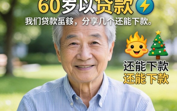 2026年60岁以上贷款:分享几个还能下款的渠道