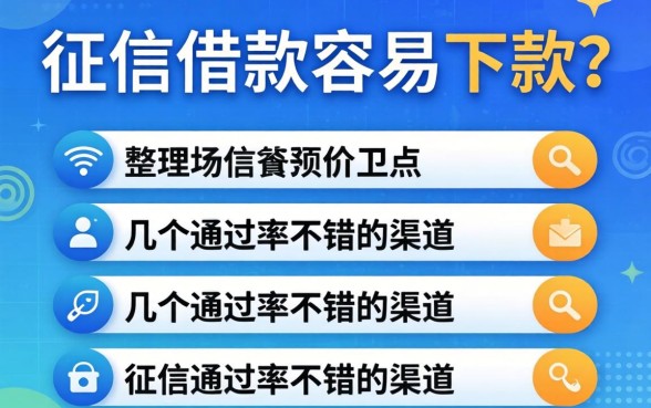 哪些征信借款容易下款？整理了几个通过率不错的渠道