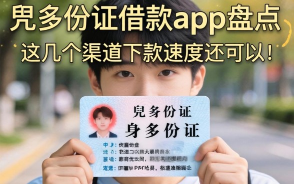 19岁凭身份证借款app盘点，这几个渠道下款速度还可以