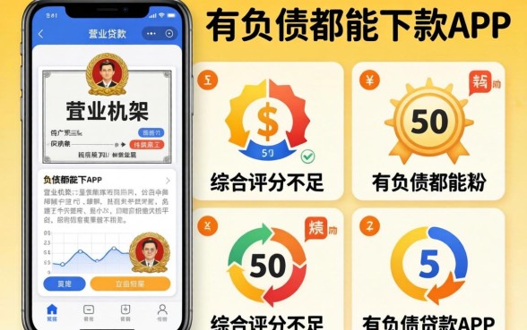 凭营业执照就能贷款的app,胪列五个综合评分不足有负债都能下款app