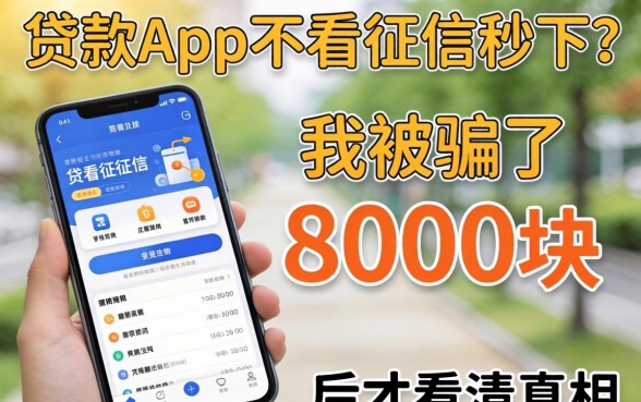 什么贷款app不看征信秒下？我被骗了8000块后才看清真相