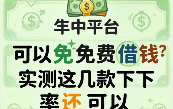 哪个平台可以免费借钱?实测这几款下款率还可以