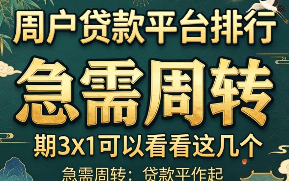 2026黑户贷款平台排行:急需周转的可以看看这几个