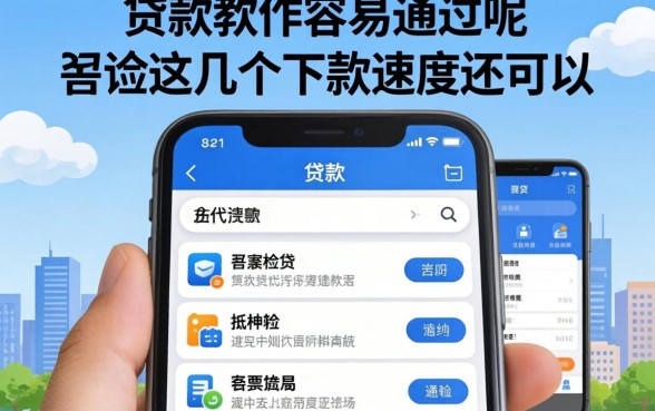 哪些贷款软件容易通过呢？亲测这几个下款速度还可以
