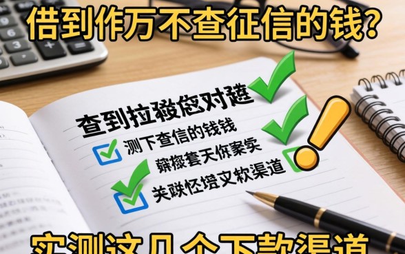 哪里可以借到1万不查征信的钱？实测这几个下款渠道