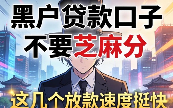 揭秘黑户贷款口子不要芝麻分，这几个放款速度挺快