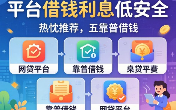 在哪个平台借钱利息低又安全，热忱推荐五个靠谱借钱的网贷平台