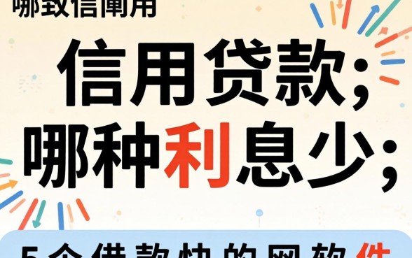 信用贷款哪种利息少，细致阐述5个借款快的网贷软件