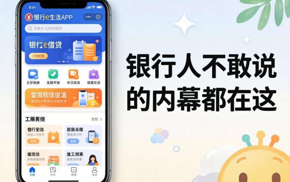 像工银e生活app一样的借钱软件,银行人不敢说的内幕都在这