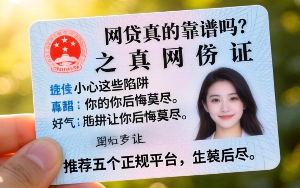 光凭一张身份证网贷真的靠谱吗？小心这些陷阱让你后悔莫及，推荐五个正规平台