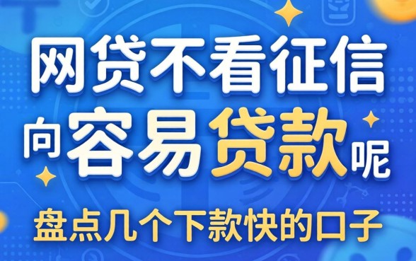 哪个网贷不看征信的容易贷款呢?盘点几个下款快的口子