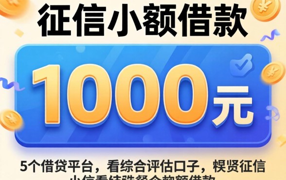 不征信小额借款1000元，详尽说明5个借钱平台不看综合评估的口子