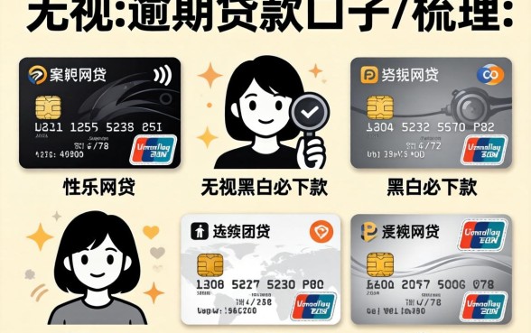 信用卡逾期贷款口子,梳理五个无视黑白必下款的网贷app