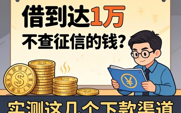 哪里可以借到1万不查征信的钱？实测这几个下款渠道