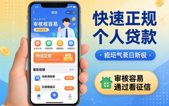 分享5个快速正规个人贷款app，审核容易通过不看征信