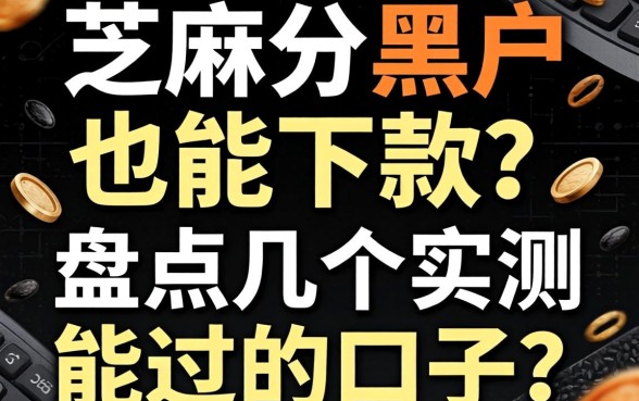 不看芝麻分黑户也能下款?盘点几个实测能过的口子